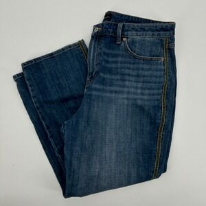 Talbots Womens Modern Ankle Jeans Size 16 Blue Denim Side‎ Stripe